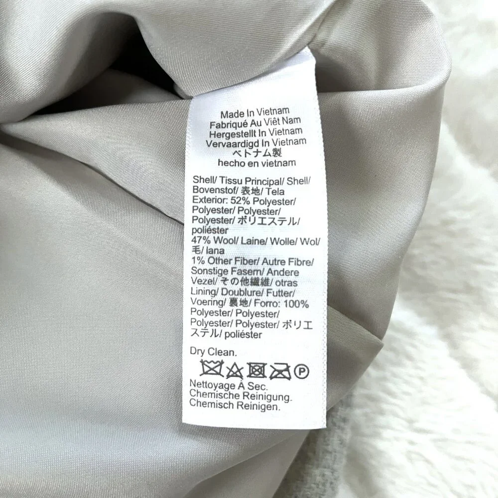 NWT J. Crew Wool-Blend City Coat Peacoat (Gray) 0